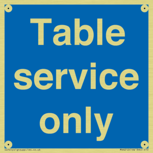 Table service only